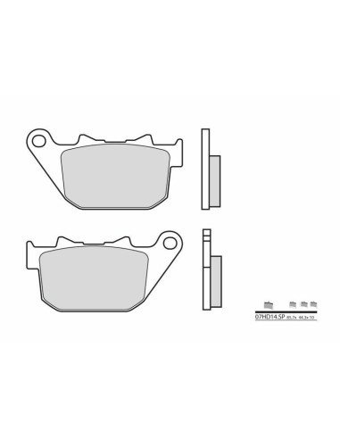 Plaquettes de frein BREMBO route métal fritté - 07HD14SP