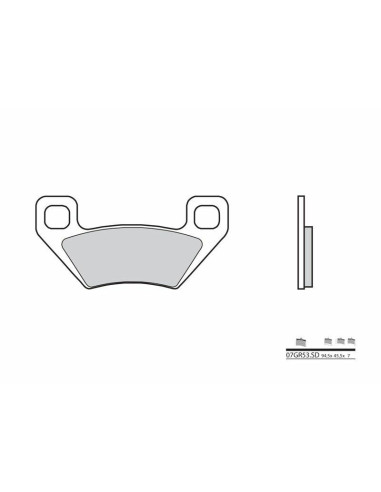BREMBO Off-Road Sintered Metal Brake pads - 07GR53SD