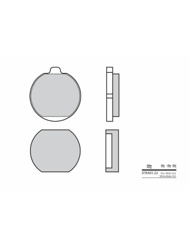 Plaquettes de frein BREMBO route carbone céramique - 07KA0122