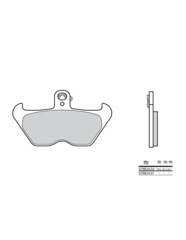 Plaquettes de frein BREMBO route carbone céramique - 07BB2407