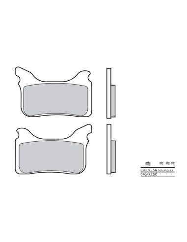 BREMBO Off-Road Sintered Metal Brake pads - 07GR75SX