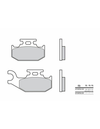 BREMBO Off-Road Sintered Metal Brake pads - 07GR50SD