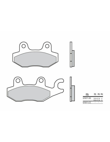 BREMBO Scooter Sintered Metal Brake pads - 07071XS