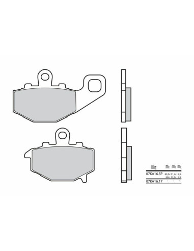 Plaquettes de frein BREMBO route métal fritté - 07KA16SP