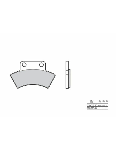 BREMBO Off-Road Sintered Metal Brake pads - 07PO03SD