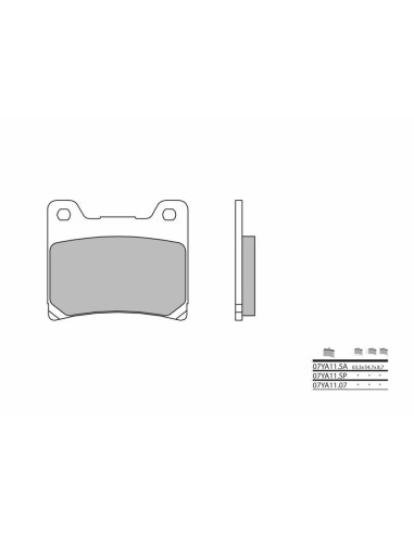 BREMBO Street Sintered Metal Brake pads - 07YA11SP