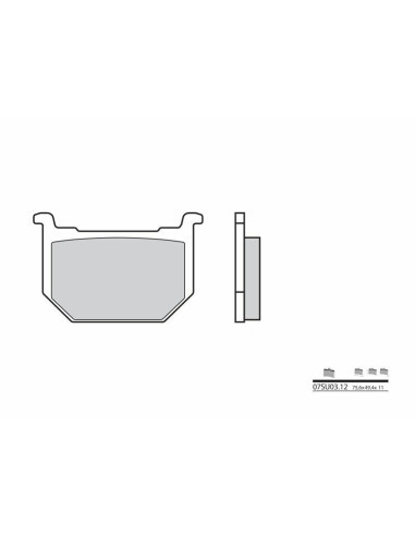 Plaquettes de frein BREMBO route carbone céramique - 07SU0312