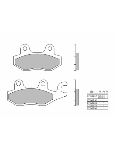 Plaquettes de frein BREMBO route carbone céramique - 07YA2206