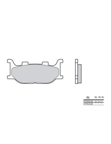 Plaquettes de frein BREMBO route métal fritté - 07YA34LA