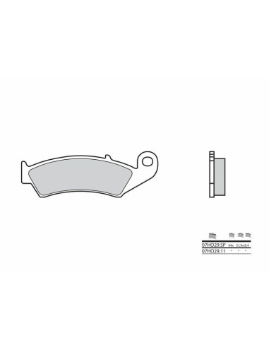 Plaquettes de frein BREMBO route métal fritté - 07HO29SP