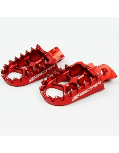 SCAR EVO Foot Pegs Red Suzuki RM85