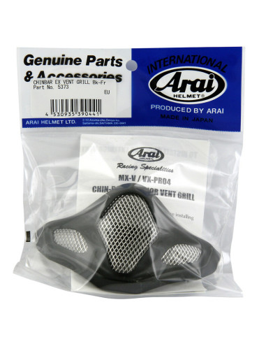 Ventilation menton ARAI grille extérieure Frost Black pour casque MX-V