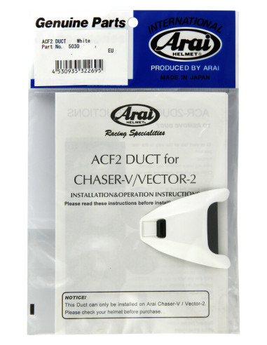 ARAI Top Front Vent Air Conductor Front-2 Frost White for Chaser-V/Chaser-V PRO Helmets