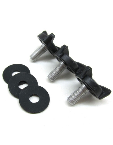 BELL MX-9 Peak Screw Kit 3 Pieces Silver