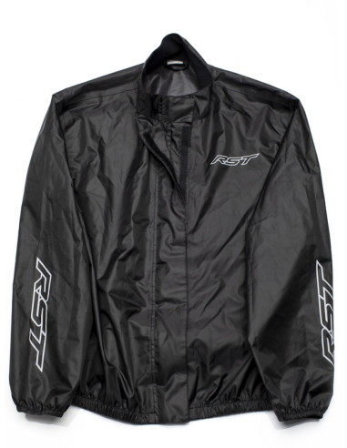 RST Lightweight Waterproof Rain Jacket - Black Size XL