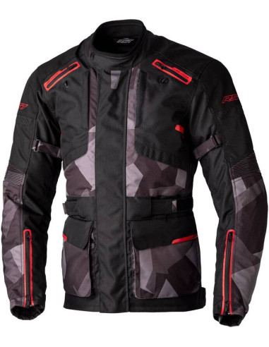 RST Endurance CE Textile Jacket - Black/Camo/Red Size 5XL