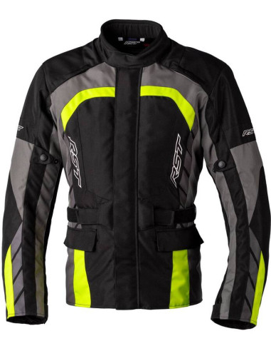 RST Alpha 5 CE Textile Jacket - Black/Flo Yellow Size L