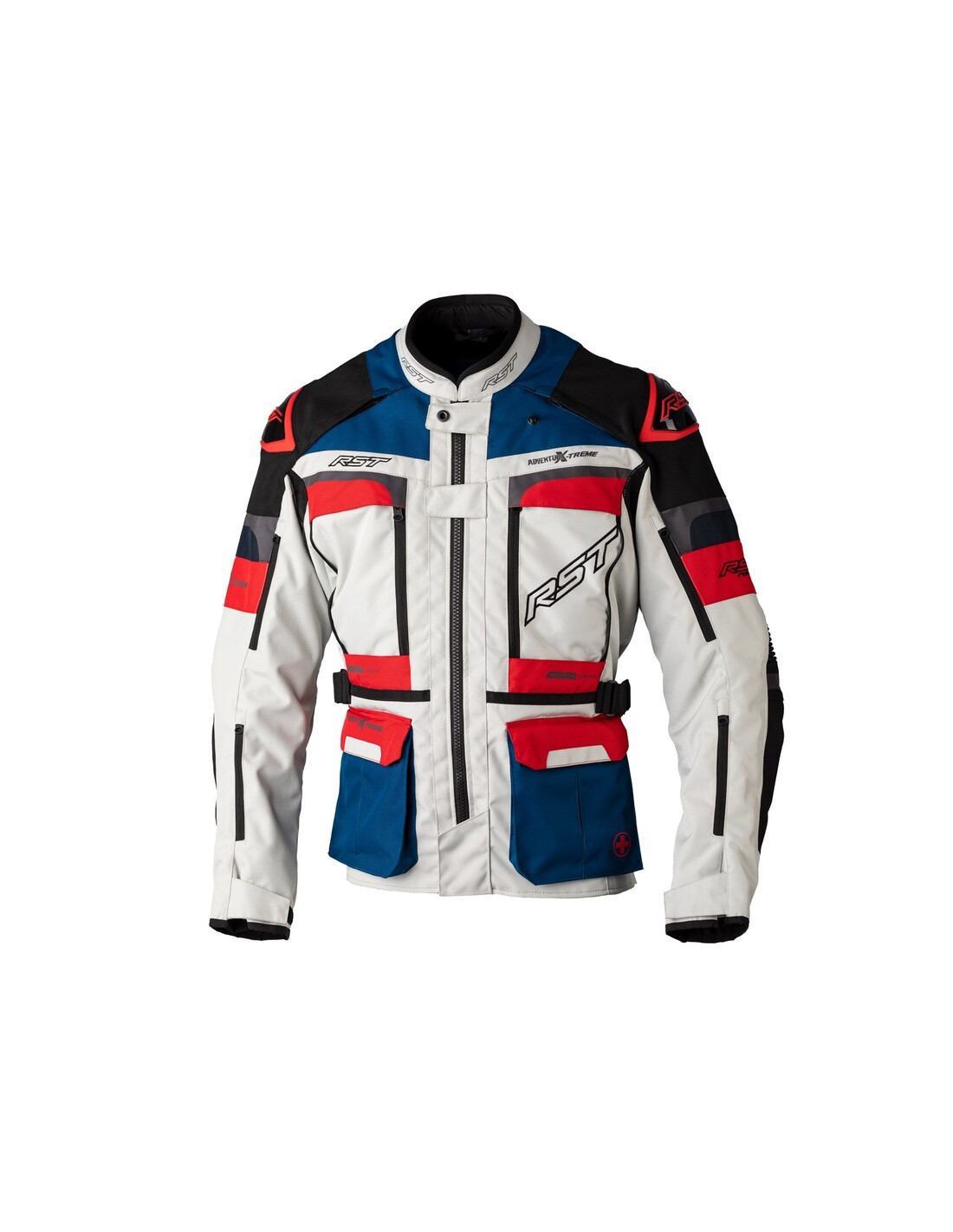 RST Race Dept Adventure X-Trem CE Textile Jacket - Ice/Blue/Red Size L