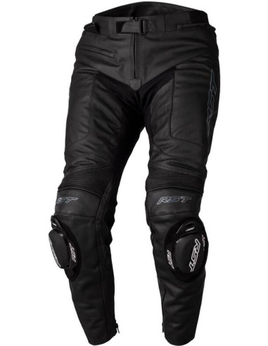 RST S1 CE Leather Pants - Black/Black Size 4XL