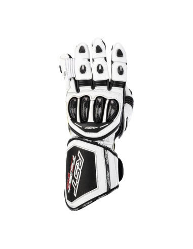 RST Tractech Evo 4 Leather Gloves White/Black Size S