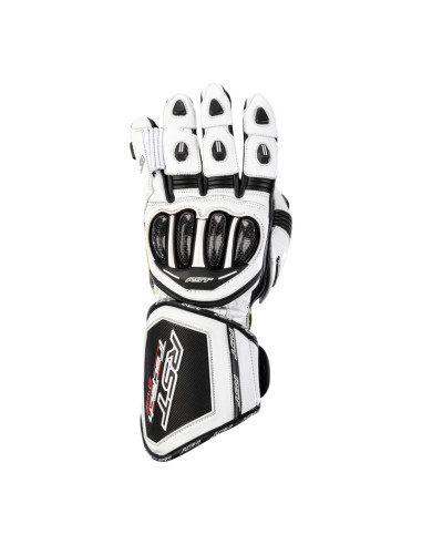 RST Tractech Evo 4 Leather Gloves White/Black Size XS