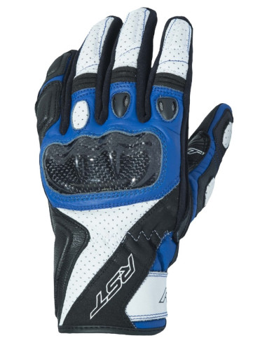 RST Stunt III CE Gloves Leather/Textile - Blue Size M/09