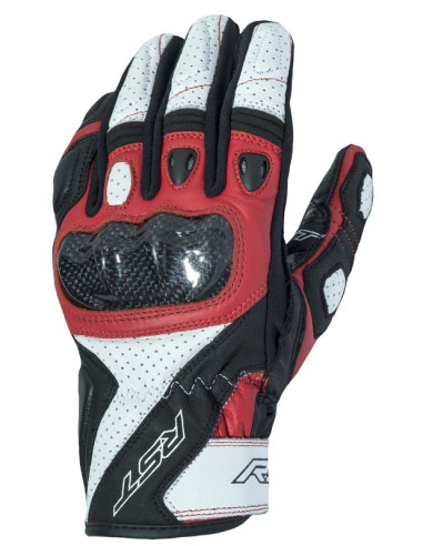 RST Stunt III CE Gloves Leather/Textile - Red Size 2XL/12