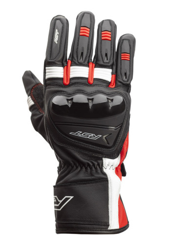 RST Pilot CE Gloves Leather - Black/Red/White Size S