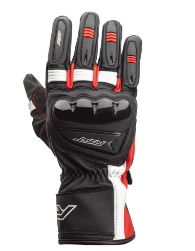 RST Pilot CE Gloves Leather - Black/Red/White Size L