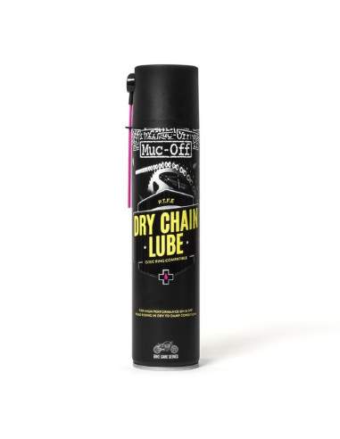 MUC-OFF Motorcycle Dry PTFE Chain Lube - Spray 400ml X12