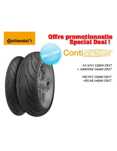 CONTINENTAL 2 Sport-Touring Tire Pack ContiMotion (120/60 ZR 17 + 160/60 ZR 17)