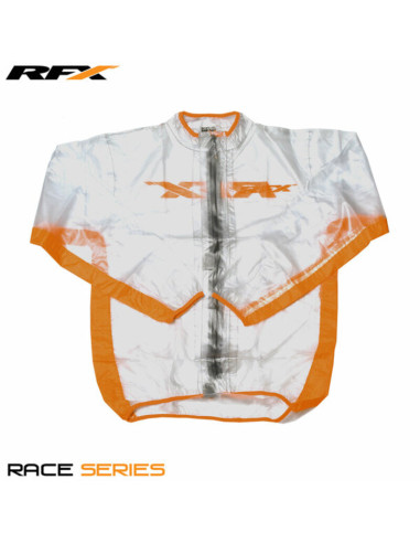 Veste de pluie RFX sport (Transparent/Orange) - taille enfant M (8-10 ans)