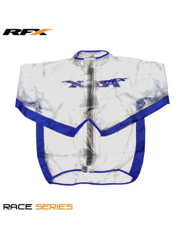 RFX Sport Wet Jacket (Clear/Blue) Size Adult Size M