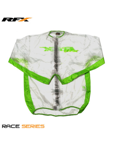 RFX Sport Wet Jacket (Clear/Green) Size Adult Size M