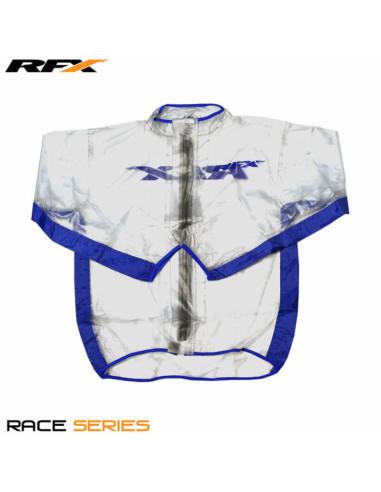 RFX Sport Wet Jacket (Clear/Blue) Size Adult Size L