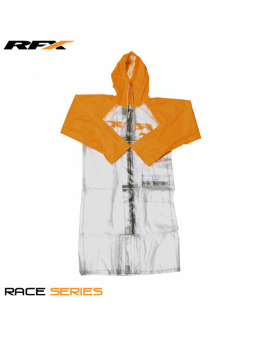 Imperméable long RFX Race (Transparent/Orange) - taille L