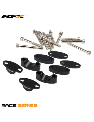 RFX Race Handlebar Riser Kit 22.2mm (Black) Universal Raises 25mm/30mm/35mm/40mm