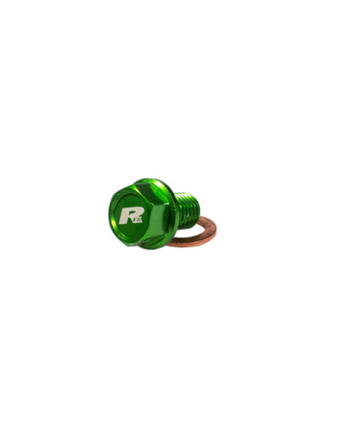 RFX Pro Magnetic Drain Bolt (Green) [M8 x 16mm x 1.5] - Kawasaki KXF250/450
