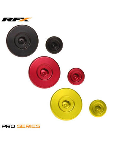 Jeu de bouchons de distribution de moteur RFX Pro (Noir) - Pour Suzuki RMZ250/450