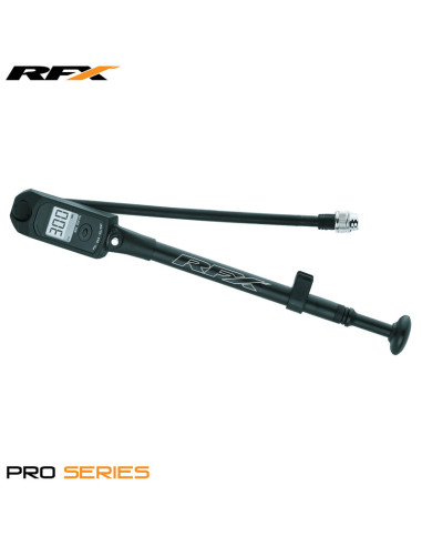 Pompe/jauge de réglage du ressort pneumatique de la fourche digitale RFX Pro Series (Jauge numérique 0-300 Psi)