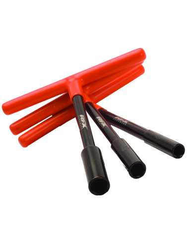 RFX Pro T-Bar Set (Black/Orange) Standard Reach with Rubber Handle - KTM & Husqvarna 8mm/10mm/13mm