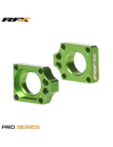 RFX Pro Rear Axle Adjuster Blocks Green