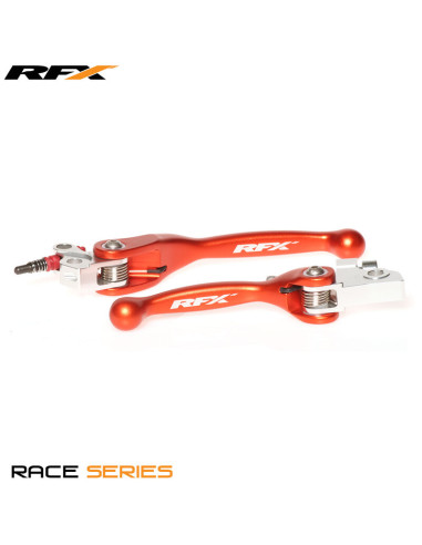 Ensemble de leviers flexibles forgés RFX Race (Orange) - KTM SX65/85