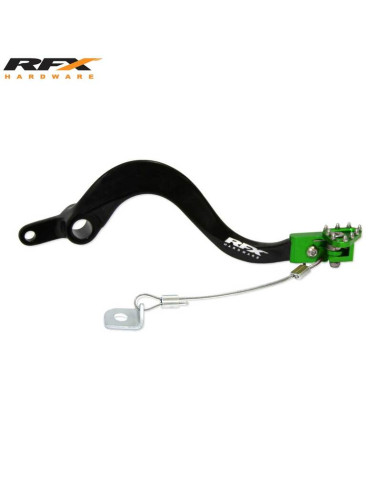 Levier de frein arrière RFX Pro FT (Noir/Vert) - Kawasaki KXF250