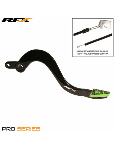 Levier de frein arrière RFX Pro ST (Noir/Vert) - Kawasaki KXF450