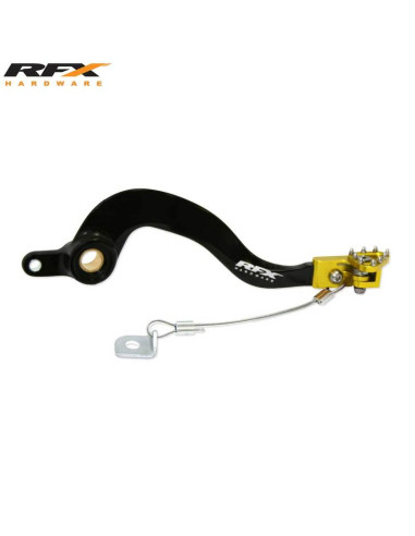 RFX Pro FT Rear Brake Lever (Black/Yellow) - Suzuki RMZ250