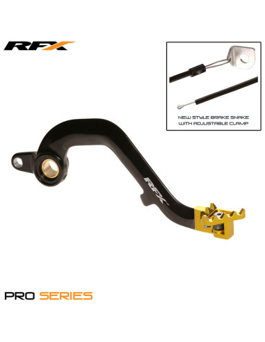 Levier de frein arrière RFX Pro FT (Noir/Jaune) - Suzuki RM125