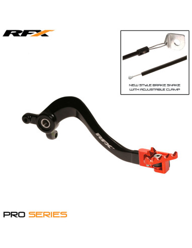 RFX Pro FT Rear Brake Lever (Black/Orange) - KTM SX85