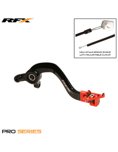RFX Pro FT Rear Brake Lever (Black/Orange) - KTM SX65