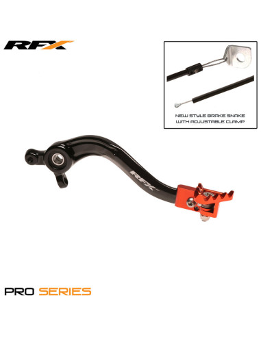 RFX Pro FT Rear Brake Lever (Black/Orange) )